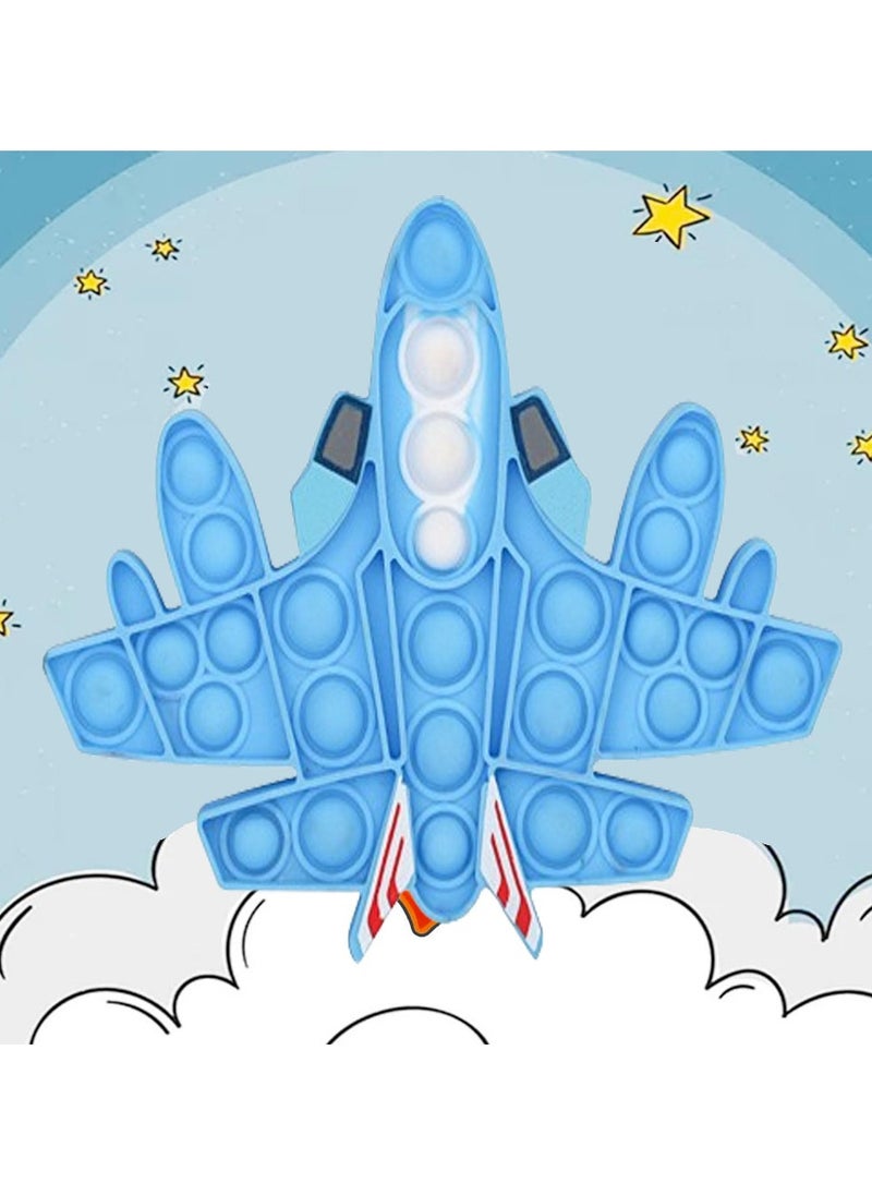 NQOOH Pop It Fidget Toy Push Bubble Stress and Anxiety Relief Toy Space Set (Among Us - Airplane - Simple Dimple)  - Image 3