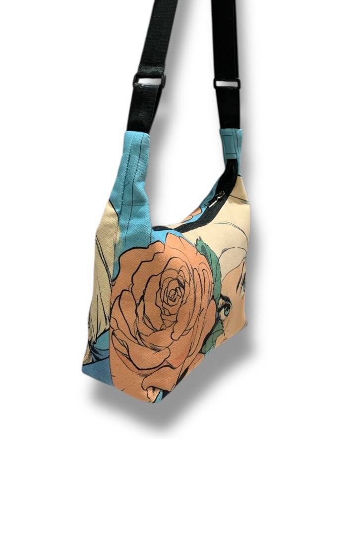 Women’s Crossbody Bag with Anime Girl and Rose Print – Bold Artistic Touch with Vibrant Colors - Image 2