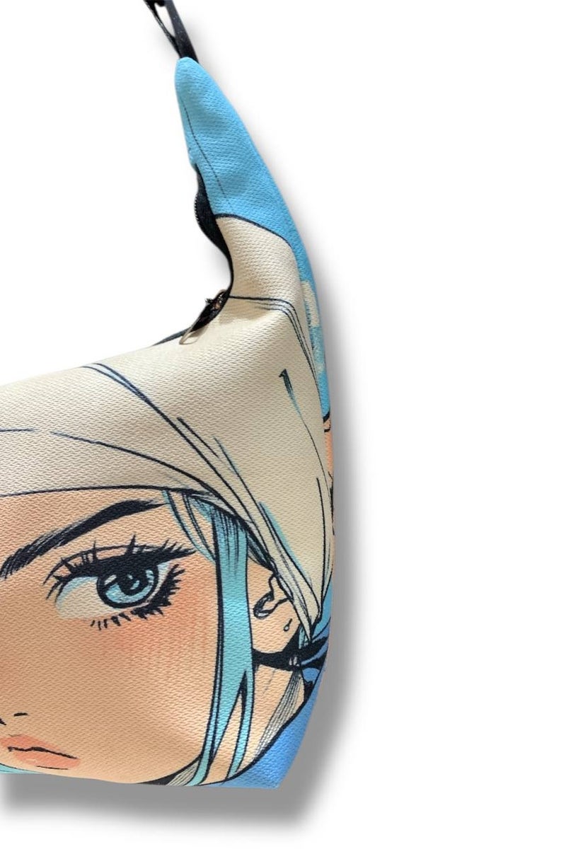 Women’s Crossbody Bag with Anime Girl and Rose Print – Bold Artistic Touch with Vibrant Colors - Image 3