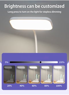 LOOPITYS （Gift: Fan and pen holder）--3 Modes Touch Dimming USB Dimming Clip Table Lamp Student Dormitory Learning Study Table Light Bedside Flexo Lamps  - Image 2