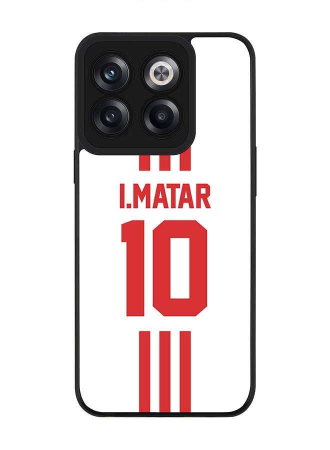 Stylizedd Rugged Black edge case for OnePlus 10T Slim fit Soft Case Flexible Rubber Edges Anti Drop TPU Gel Thin Cover - Football Team - UAE Player Name - I.Matar - Image 1