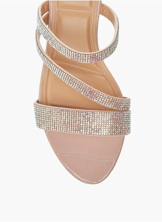 Celeste Womens Studded Slip-On Strap Sandals With Wedge Heels Ramadan Collection