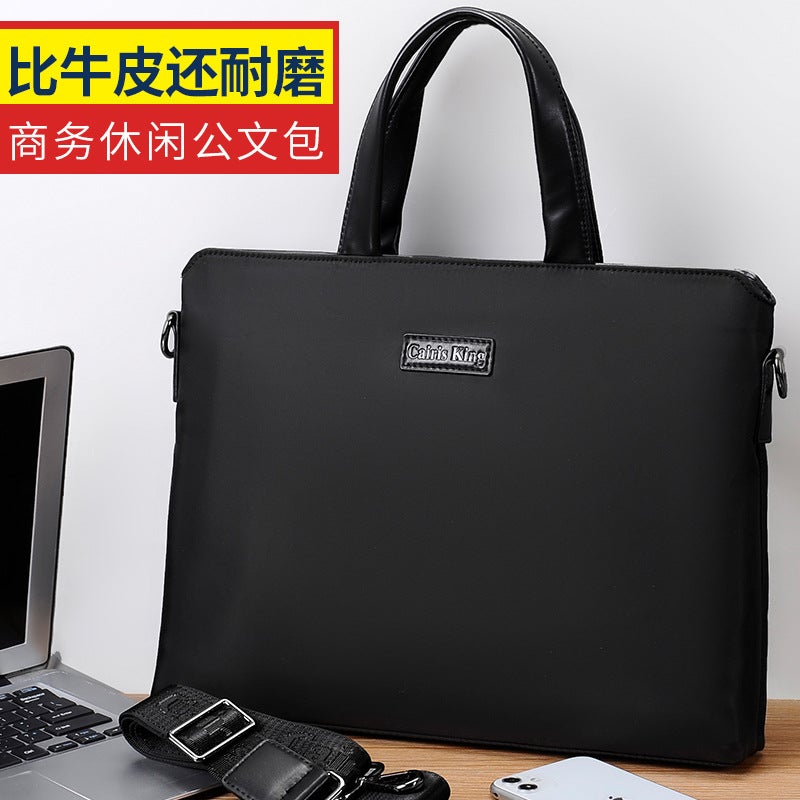 Men'S Handbag Business Casual Briefcase Horizontal Oxford Cloth Shoulder Crossbody Bag New Men'S Bag Portable Antibacterial - Image 2