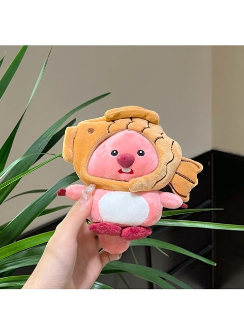 Autumn And Winter Plush Hatton Ugly Fish AirPods Pro Bluetooth Headset Protective Cover 1/2/3 Generation Soft Case Applicable-Color:Braised Beaver With Thick Fish-Applicable Model:Airpods 3 Generation