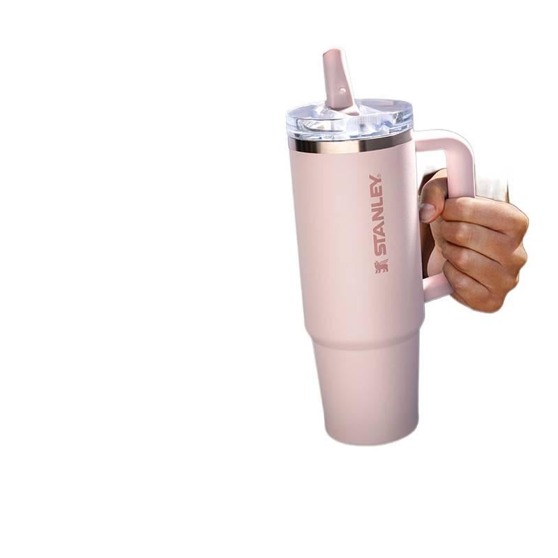 591 ml Stainless Steel Coffee Mug with Easy Carry Handle and Straw Top in and Cup Holder Friendly - Image 3