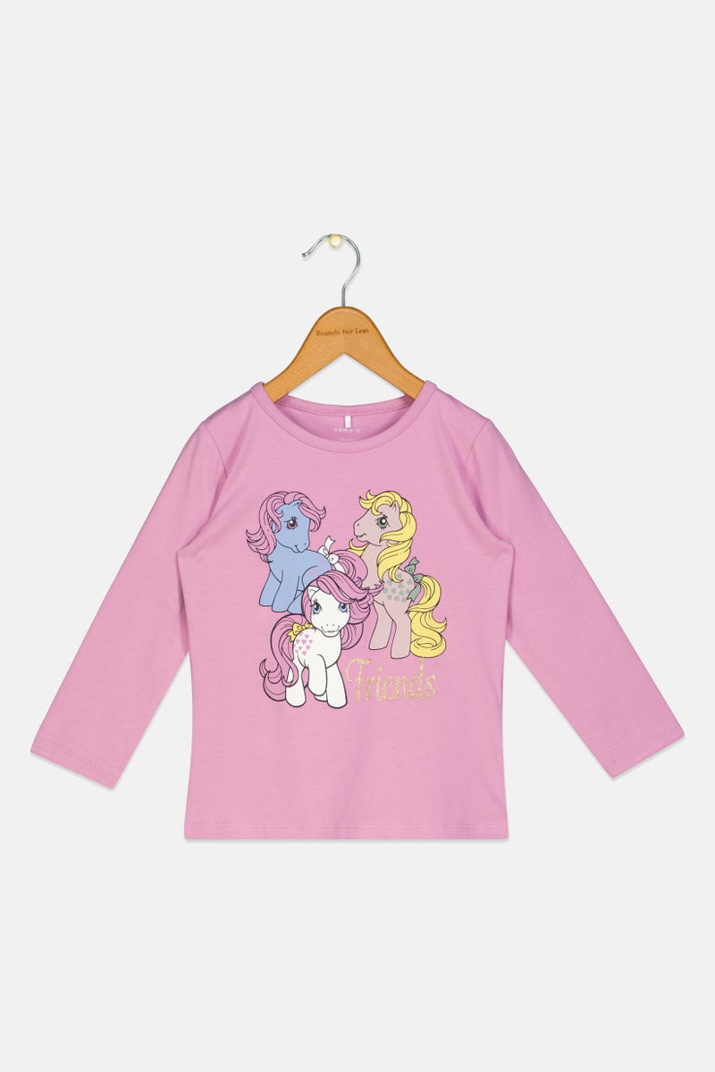 NAME IT بلوزة بأكمام طويلة للبنات الصغيرات من ماي ليتل بوني، لافندر - Image 1