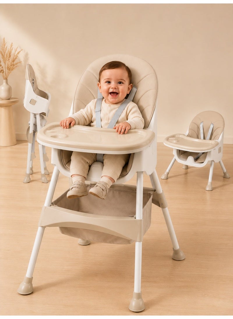 Bannuti Baby High Chair Adjustable Feeding Chair With Safety Harness Removable Tray Footrest Dining Chair For Babies And Toddlers - Image 1
