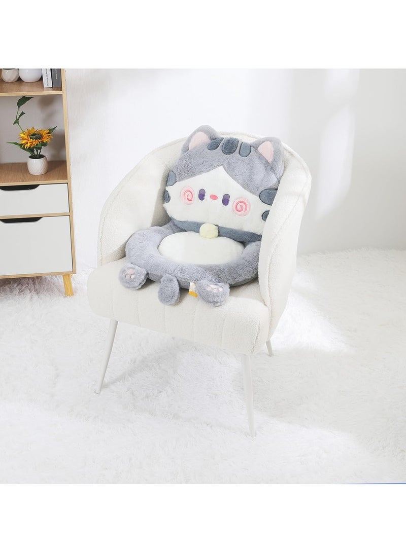 عام كرسي القطة وسادة مع ظهر غير منزلق قابل للغسل بالآلة، وسادة أريكة كرتونية ناعمة للسيارة مناسبة للمكتب واللاعبين وديكور الغرفة - Image 4