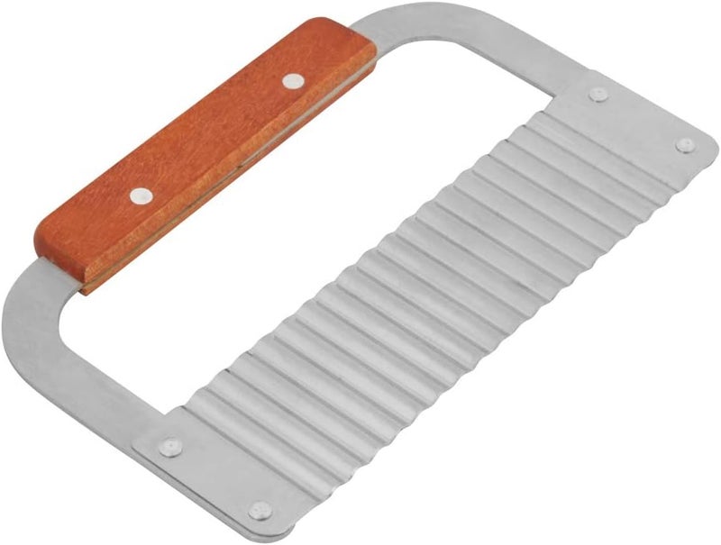 klarako Crinkle Cutter Wavy Slicer Cutter, Crinkle Cutting Tool Stainless Steel Wavy Blade for Crinkle Cut French Fry Slicer Salad Chopping Knife, Soap Molds Cutter Vegetable Steel Blade Cutting Tool - Image 1
