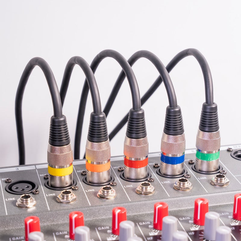 كابل XLR - عبوة من 10 قطع - طول 5 أقدام - سبيكة زنك - قابس 3 دبابيس ذكر إلى أنثى - موصل OFC - تدريع مضاد للتداخل - كابل DMX لأضواء المسرح لأنظمة الصوت والعروض المسرحية - Image 2