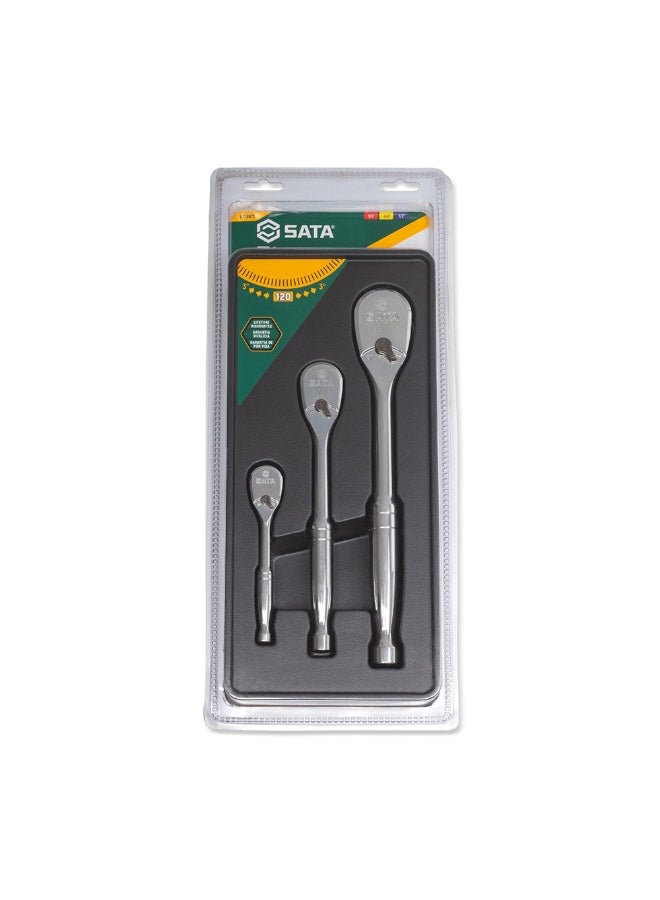 SATA ST13975 3-Piece 120XP 1/4", 3/8" and 1/2" Ratchet Set - Image 5