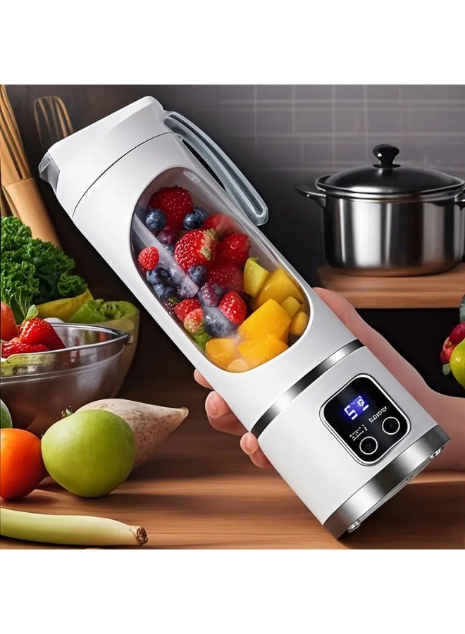 كيلا عصارة، كوب عصير صغير محمول قابل للشحن، ثلاثة إعدادات للسرعة، شاشة رقمية، نظام 12 شفرة، سعة 450 مل، تصميم سهل التنظيف، رفيق السفر المثالي، استمتع بالعصير الطازج في أي وقت وفي أي مكان. - Image 2