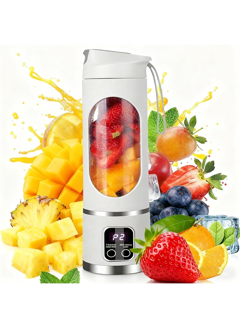 كيلا عصارة، كوب عصير صغير محمول قابل للشحن، ثلاثة إعدادات للسرعة، شاشة رقمية، نظام 12 شفرة، سعة 450 مل، تصميم سهل التنظيف، رفيق السفر المثالي، استمتع بالعصير الطازج في أي وقت وفي أي مكان. - Image 1