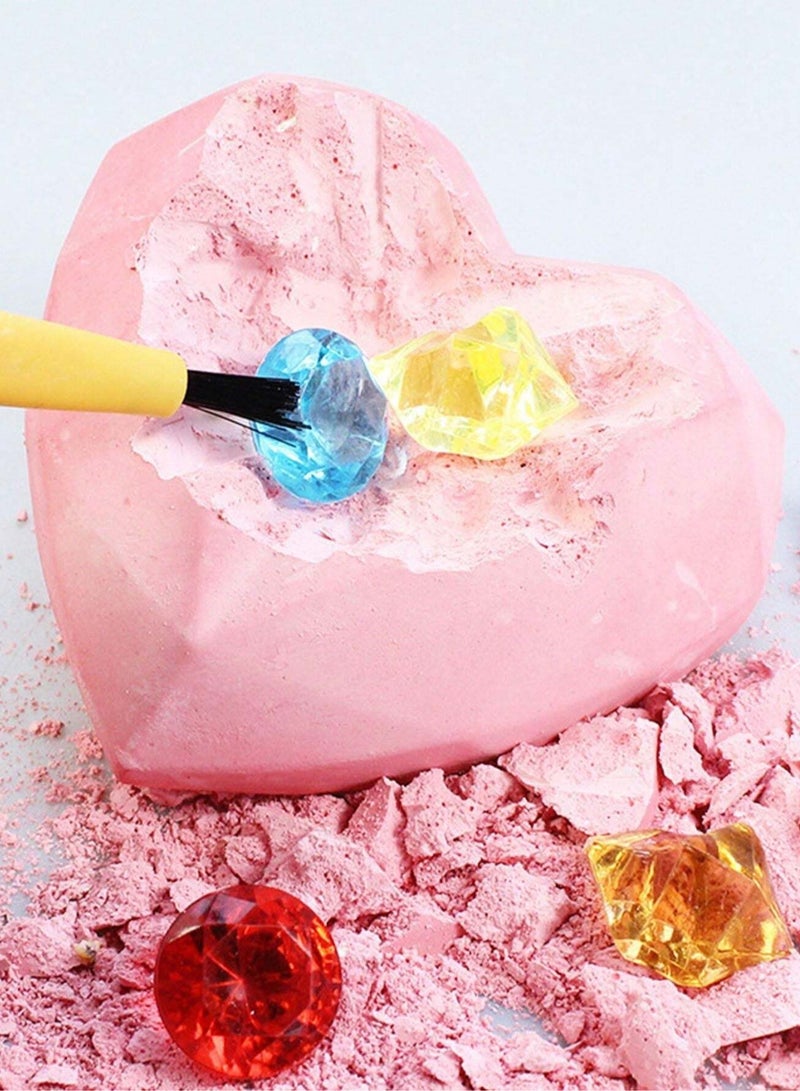 STEM Gem Dig Kit for Kids – Real Gemstone Excavation Block with Tools & Learning Card – Archaeology Digging Toy for Boys & Girls, Educational Crystal Mining Activity Gift - Image 2