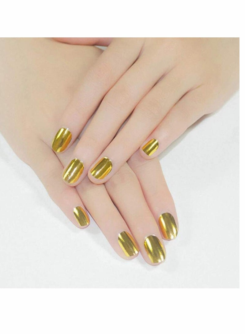 Zikra Nail ticker Roll Set, Metallic Color Holographic Mix-Pattern Nail Art Stickers, Wraps Decals Starry Sky Manicure Kit Gold Silver Rose Gold for Crafting Card Making Party, 10 Rolls - Image 3