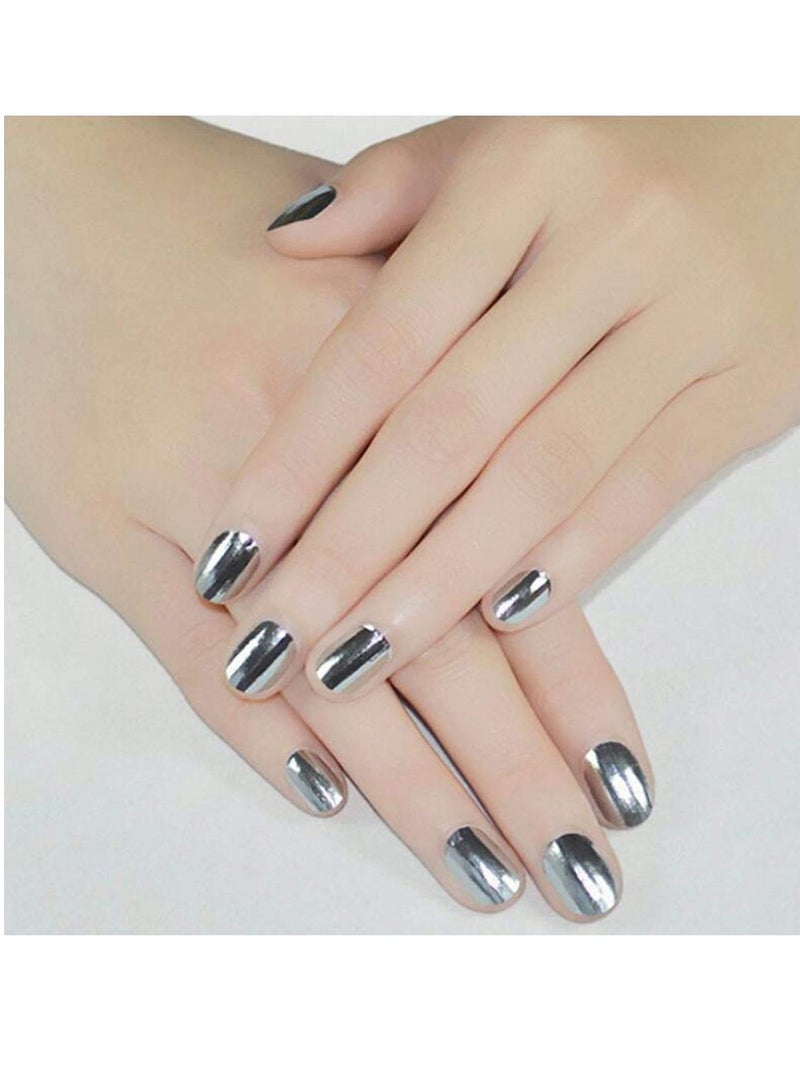 Zikra Nail ticker Roll Set, Metallic Color Holographic Mix-Pattern Nail Art Stickers, Wraps Decals Starry Sky Manicure Kit Gold Silver Rose Gold for Crafting Card Making Party, 10 Rolls - Image 2