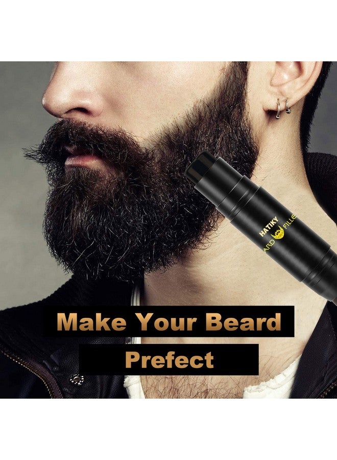 HATIKY Beard Pencil Filler For Men Water Proof& Sweat Prooflong Lasting Beard Filler Stick Beard Pen Cover Creates Natural Looking Beardmoustache & Eyebrows (Black) - Image 2