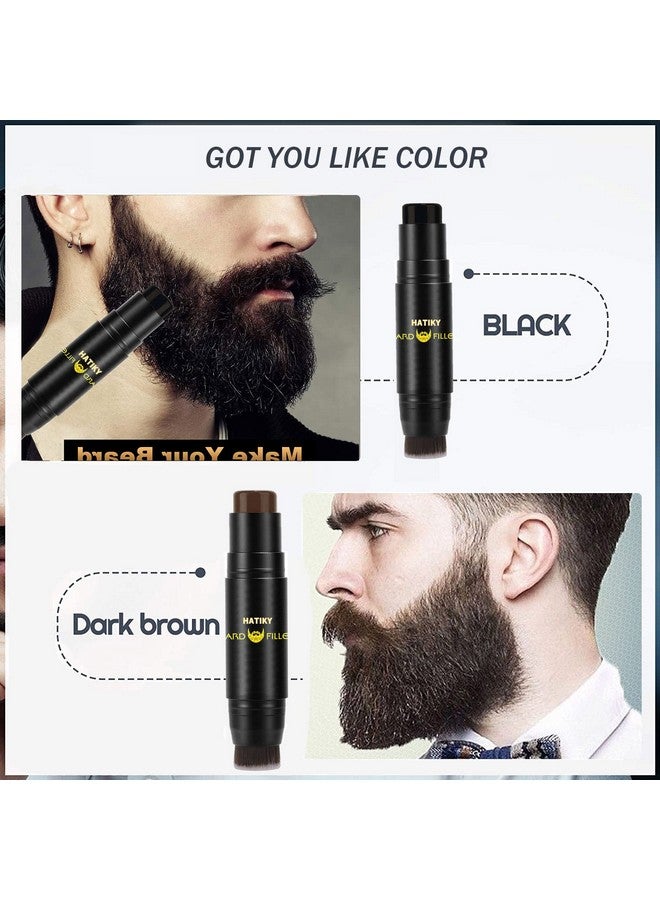 HATIKY Beard Pencil Filler For Men Water Proof& Sweat Prooflong Lasting Beard Filler Stick Beard Pen Cover Creates Natural Looking Beardmoustache & Eyebrows (Black) - Image 4