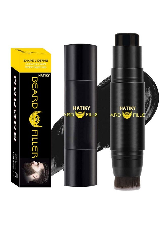 HATIKY Beard Pencil Filler For Men Water Proof& Sweat Prooflong Lasting Beard Filler Stick Beard Pen Cover Creates Natural Looking Beardmoustache & Eyebrows (Black) - Image 1
