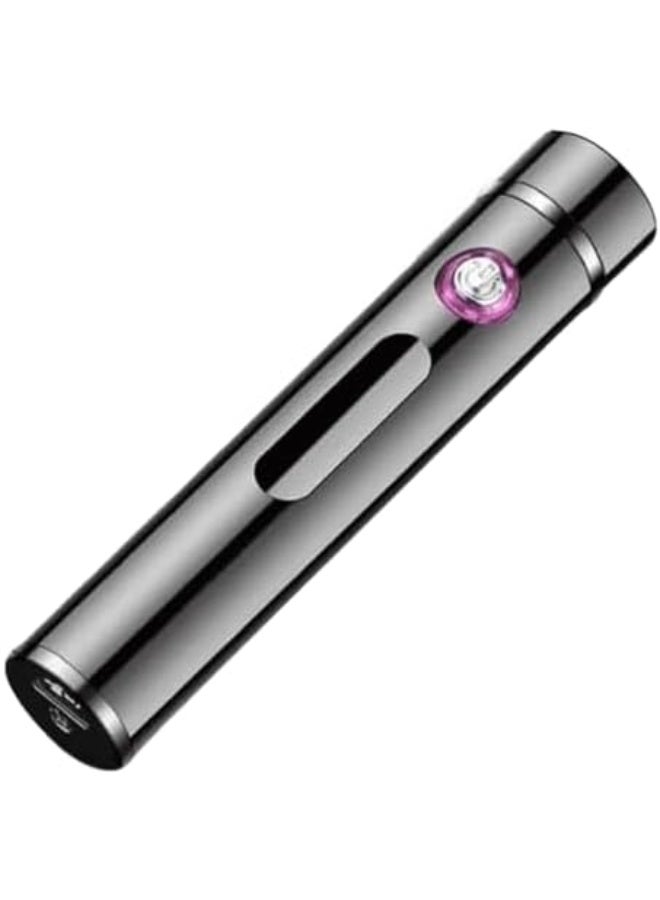 USB Rechargeable Electric Lighter, 88mm Length, Black - Image 1