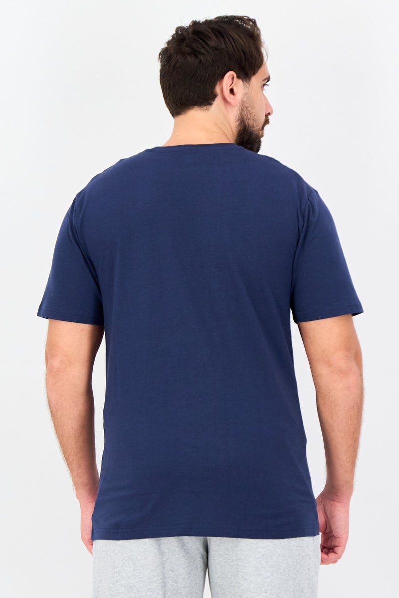 Ellesse Men Sportswear Fit Short Sleeve Outdoor T-Shirt, Navy - Image 2