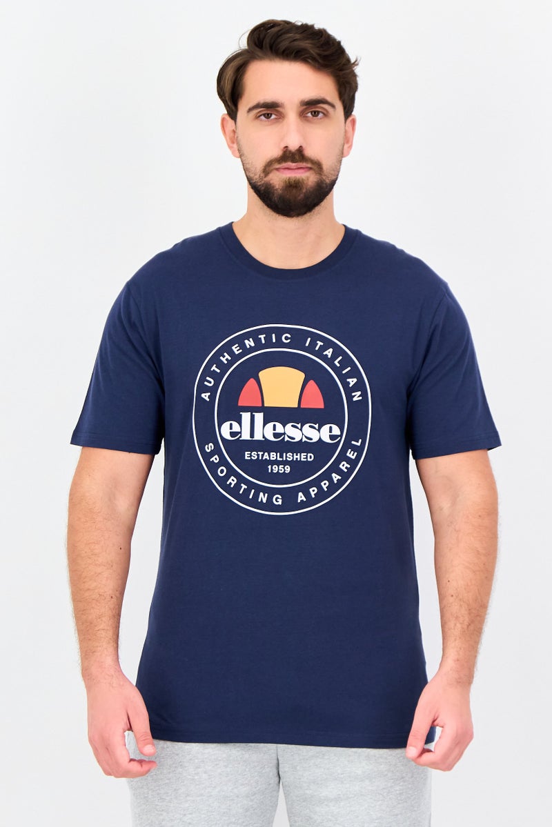 Ellesse Men Sportswear Fit Short Sleeve Outdoor T-Shirt, Navy - Image 1