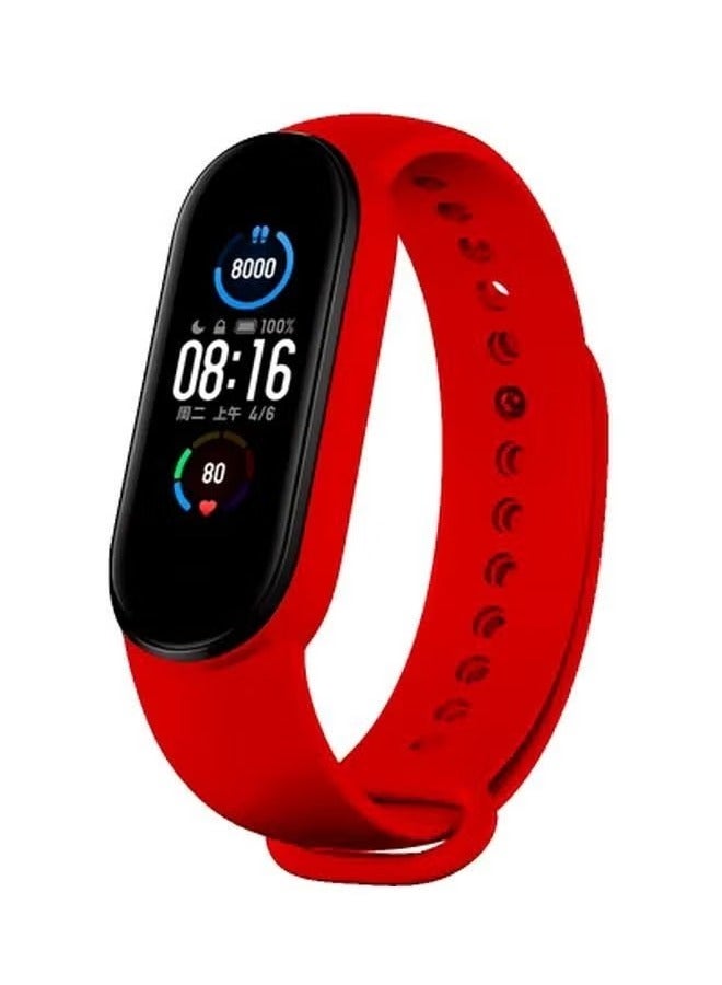 vesus Replacement Strap For Xiaomi Mi Band 5 Red