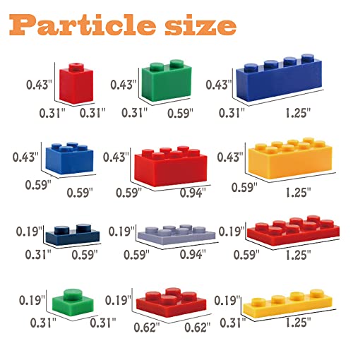 HUIZDQ 1100 Pieces Building Blocks, Compatible with All Major Brands, Classic Bulk Blocks, Includes Wheels, Door, Window, Street Lights - Image 2