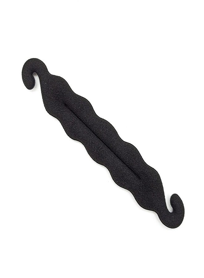 Kiyan 2pc Hair Donuts Bun Maker Magic Clip Twist and Turn and tie Hair Styler Sponge black color pack of 2 - Image 5