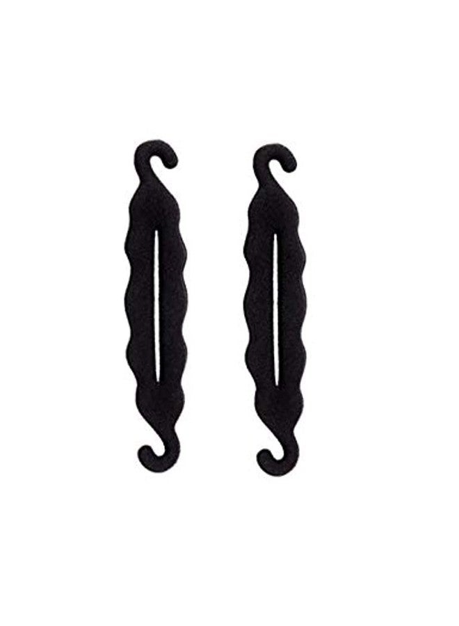 Kiyan 2pc Hair Donuts Bun Maker Magic Clip Twist and Turn and tie Hair Styler Sponge black color pack of 2 - Image 2