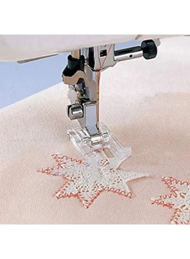 Universal Clear Open Toe Embroidery Snap On Presser Foot 1pc for Low Shank Sewing Machines - Image 4