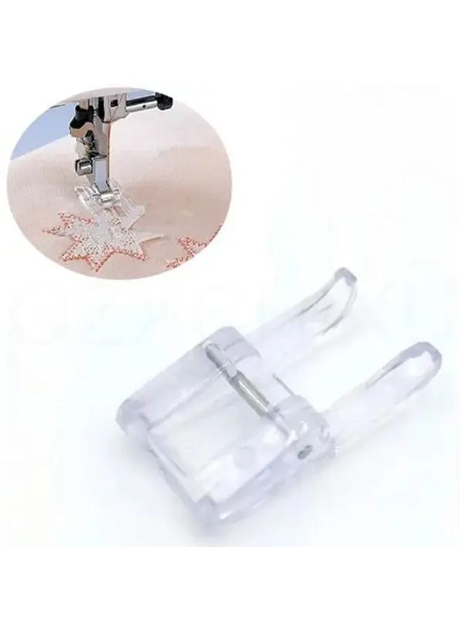 Universal Clear Open Toe Embroidery Snap On Presser Foot 1pc for Low Shank Sewing Machines - Image 1