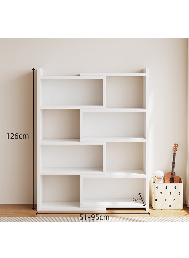الرف الخشبي القابل للتوسع بحرية من 4 طبقات ، رف الكتب ، رف العرض المفتوح ، قابل للتعديل بحرية وسهل التجميع ، رف تخزين رف الكتب (51-95 سم) - Image 4