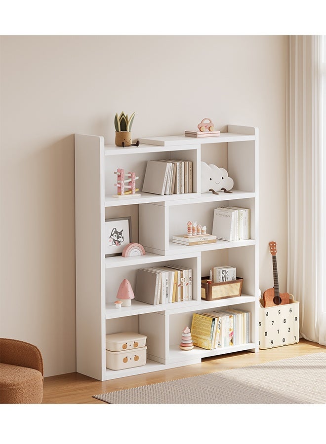 الرف الخشبي القابل للتوسع بحرية من 4 طبقات ، رف الكتب ، رف العرض المفتوح ، قابل للتعديل بحرية وسهل التجميع ، رف تخزين رف الكتب (51-95 سم) - Image 1