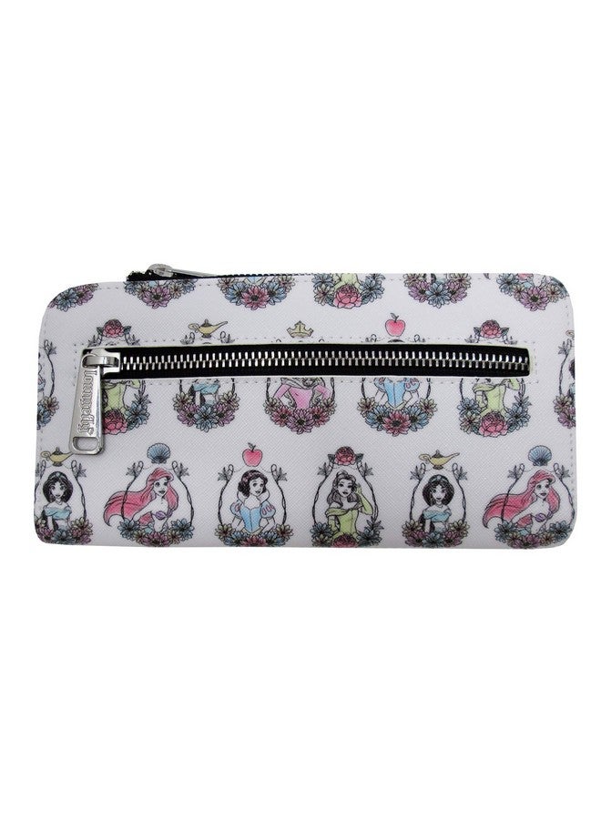 Loungefly X Disney Princess Portraits Alloverprint Wallet (White Multi One Size) - Image 2