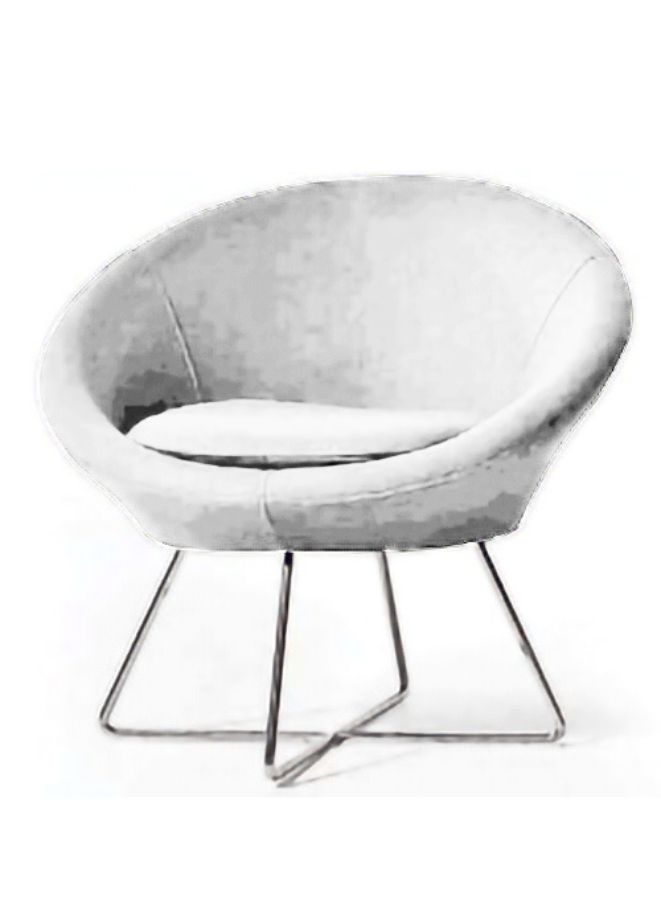 Comfortable Soft Leisure Chair for Office Lobby, Living Rooms and Waiting Areas with Wooden Frame, White