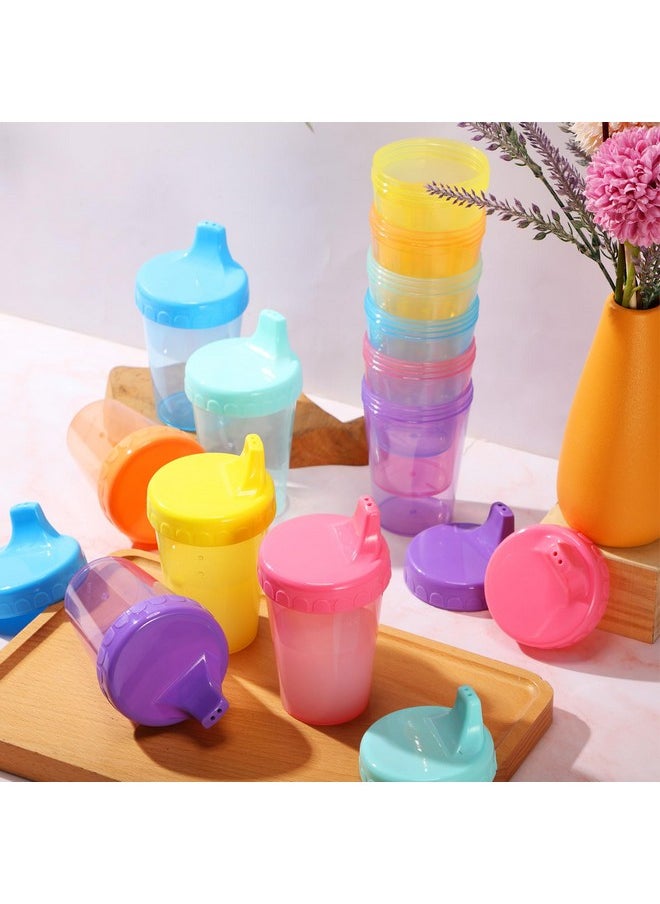 Mifoci Mifoci 12 Pack 6.7 Oz. Sippy Cups without Stopper for Toddlers 1-3, Non-Spill Training Cups with Lids for Infant Small Baby Reusable Sippy Drinking, Dishwasher Safe, 6 Assorted Color  - Image 4