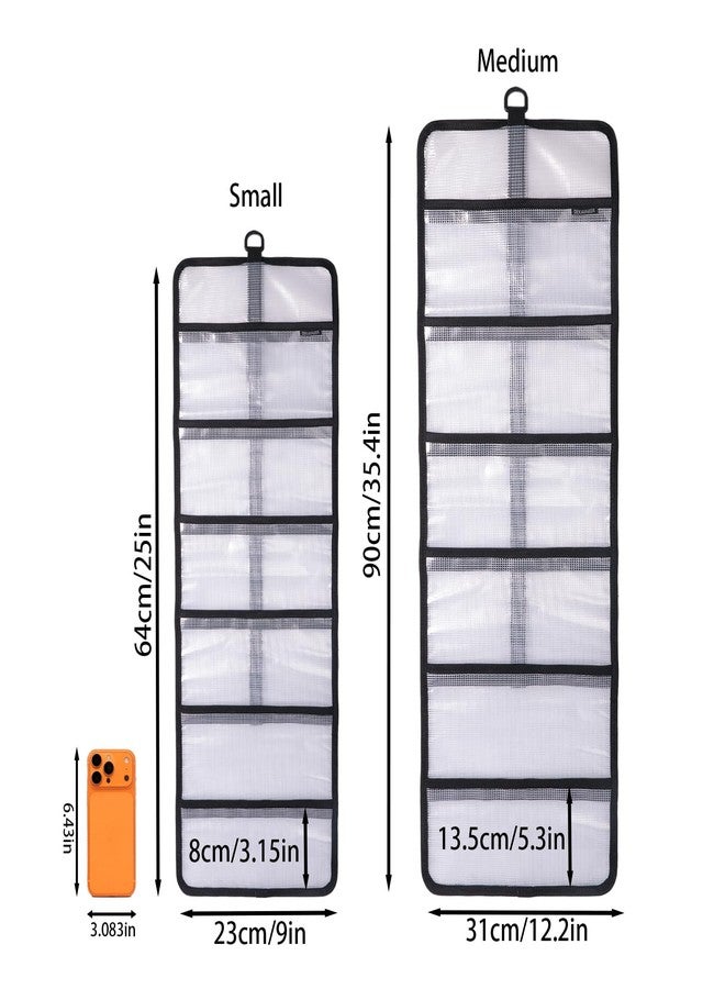 dekayaker Small Roll Up Storage Bag, 6 Pockets Roll Up Tool Kit, Suitable for Mechanics, Kitchen Storage, Art Sketching, Travelling, Potter's Tools, Office Objects, etc., Transparent and Visible, Space-saving - Image 2