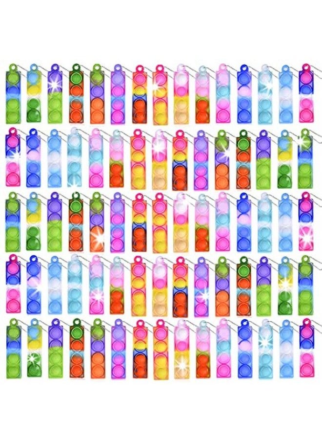 75Pcs Mini Pop Fidget Keychain Toys Easter Basket Stuffers For Kids Mini Pop Bulk Party Favors For Kids 35 48 Push Popping Bubble Sensory Toy Party Bag Fillers Pop Antianxietyt Toy For Kids Adults  - Image 1