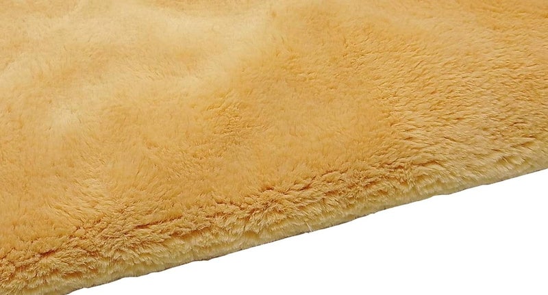 PRANSUNITA PRANSUNITA Super Soft Rabbit Carpet Fur Cloth Size 38 x 32 Hair Length 10 mm Used for Dresses Home Furnishing Soft Toys Making and Jackets Etc Colour Mustard Yellow - Image 2