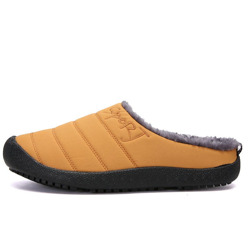 Large Size Indoor And Outdoor Baotou Slippers 2022 Couple Outdoor Velvet Warm Casual Cotton Slippers - Image 5