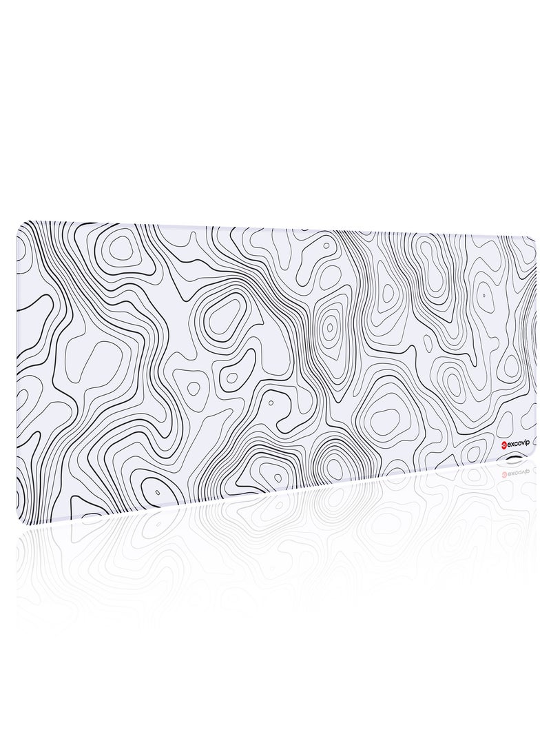 excovip Large Gaming Mouse Pad XL Desk Mouse Pad Big Desk Pads PC Keyboard Non-Slip 800 x 300 x 2mm Rubber Table Mat Mouse Pads Edges Design for mouse and keyboard,Gaming Home and Working office - Image 1