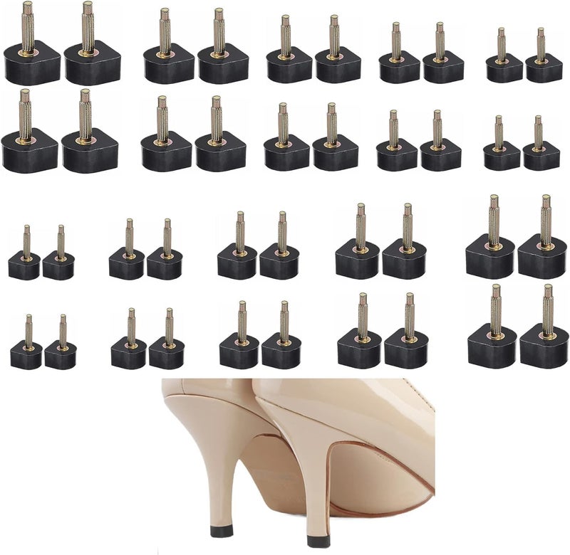HZYH 20 Pairs High Heel Replacement Tips, Anti-Slip Heel Protectors for  Stilettos - Image 1