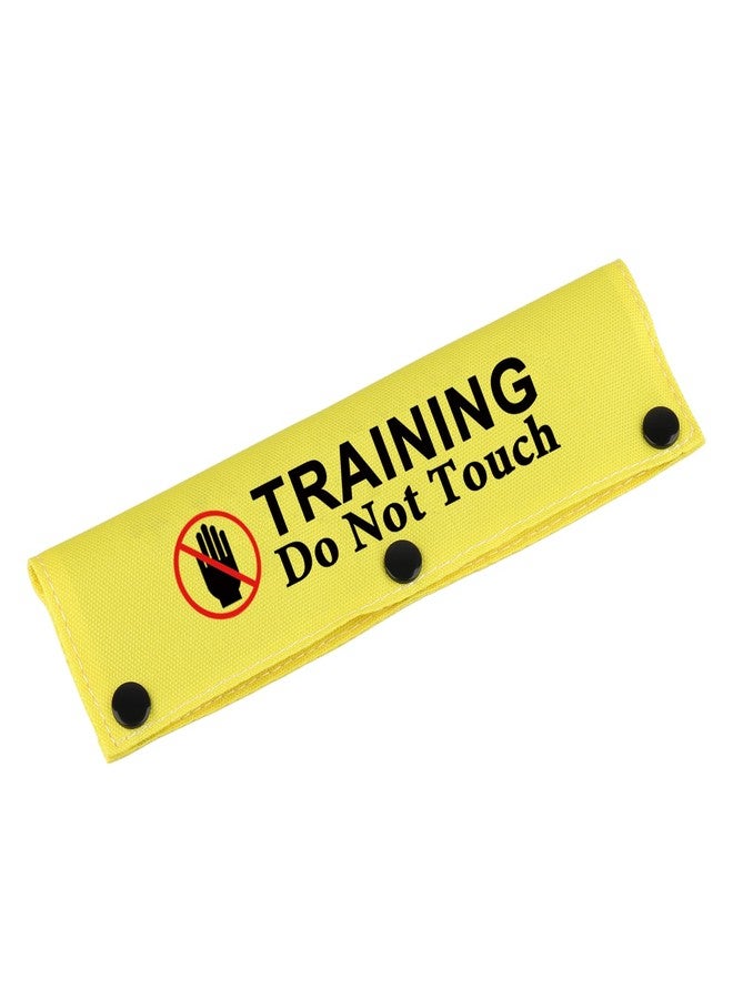 BLUPARK Funny Dog Leash Sleeve Training Do Not Touch Dog Leash Wrap Sleeve Alert Tag Pet Birthday Gift (Training Touch-YE Sleeve) - Image 1