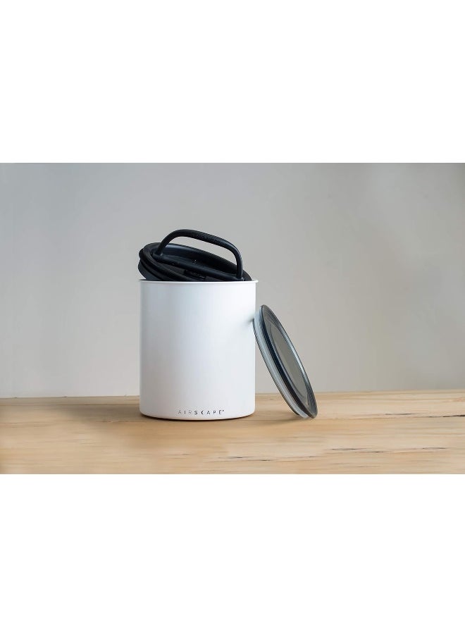 Planetary Design AirScape Coffee Storage Canister (1.1 kg Dry Beans) - Extra Large Kilo Size Food Storage Container, Patented Airtight Two Way Valve Lid Pushes Air Out to Preserve Freshness (Matte White)  - Image 4