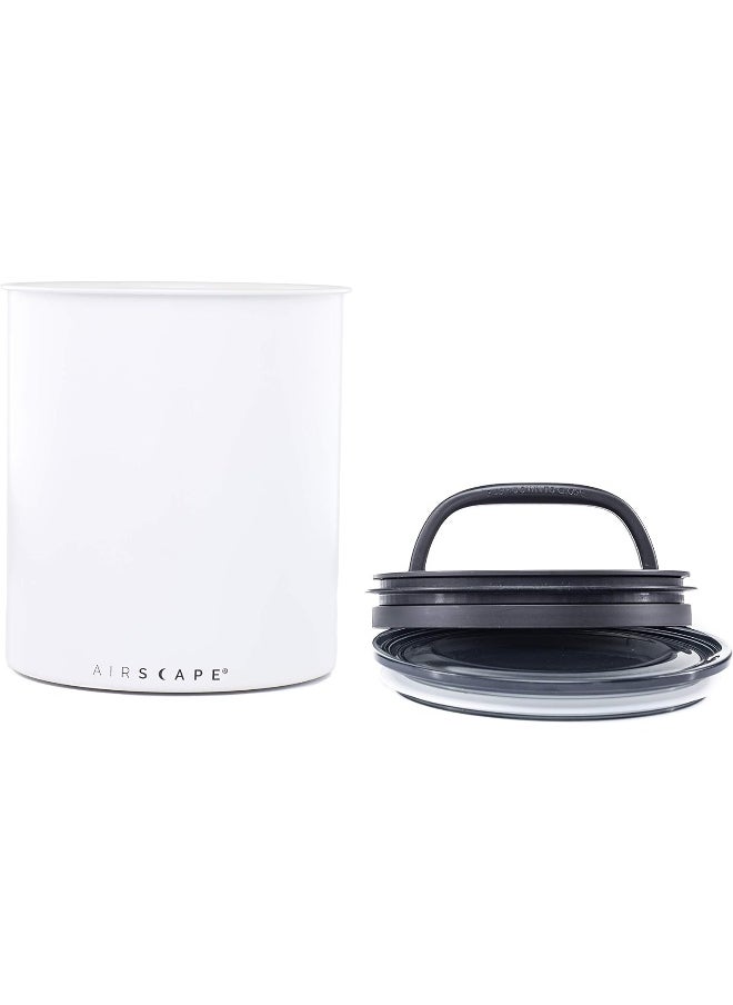 Planetary Design AirScape Coffee Storage Canister (1.1 kg Dry Beans) - Extra Large Kilo Size Food Storage Container, Patented Airtight Two Way Valve Lid Pushes Air Out to Preserve Freshness (Matte White)  - Image 2