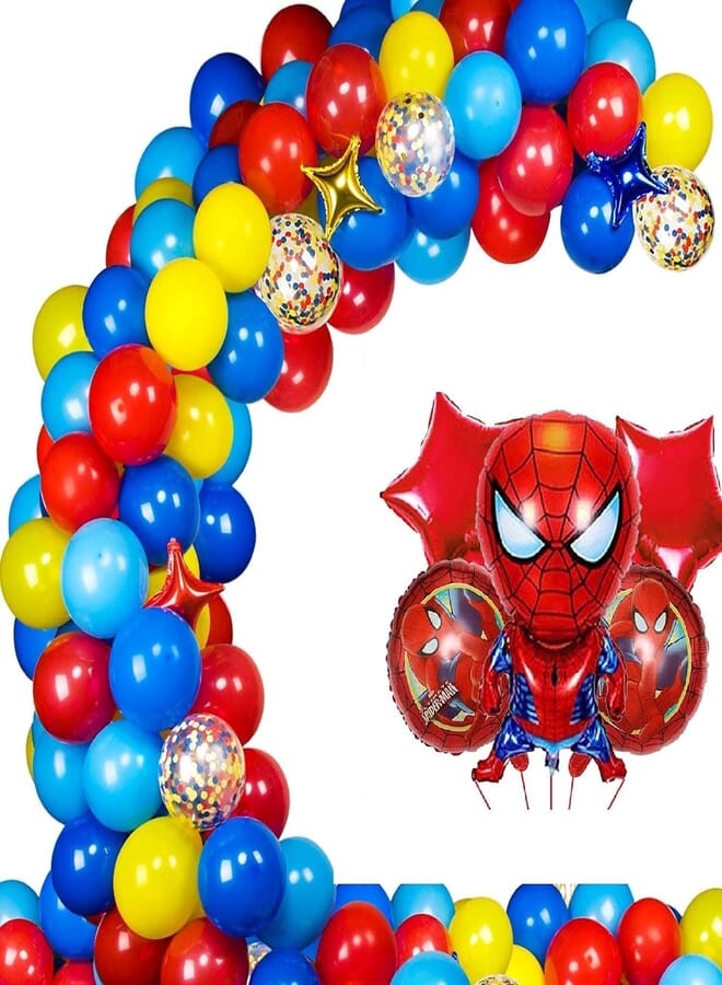 secret Latex Balloons - 102 Pieces, Red / Blue / Yellow