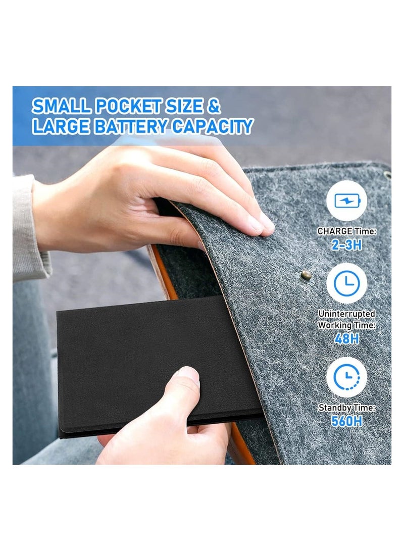 Foldable Bluetooth Keyboard, Portable Full Size Bluetooth Keyboard with Large Touchpad, Rechargeable Tri-Folding Ultra Slim Travel Keyboard for Windows iOS Android Mac, Sync up to 3 Devices