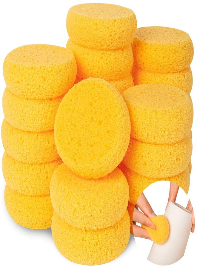 TORINALITAL 24Pcs Round Pottery Sponges, Round Artist Sponge, Pottery Sponges for Clay Leather Care Horse Tack Maintenance and Versatile Crafting - Image 1