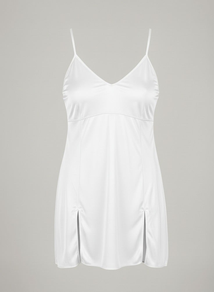 Lasso Women's Lingerie Nightgown, V-Neck Slip Dress, Spaghetti Straps, Sleepwear Model 1952 - Image 2